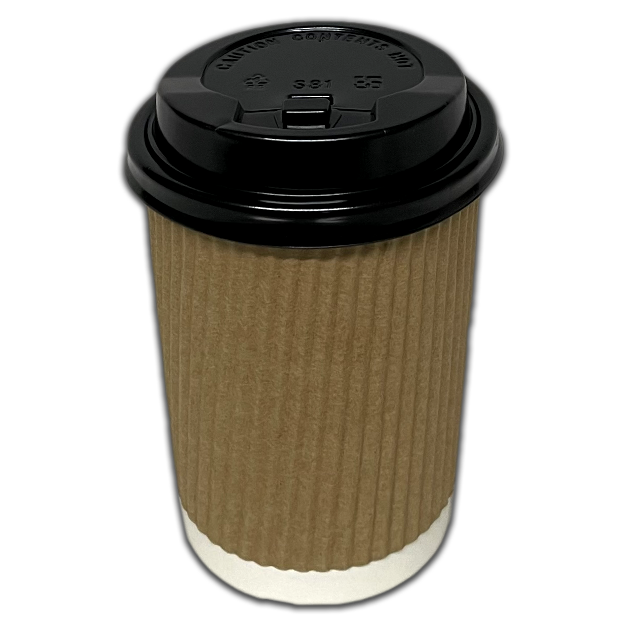 Beige Ripple Cup 8OZ (Coffee Cup) With Lid 1X50