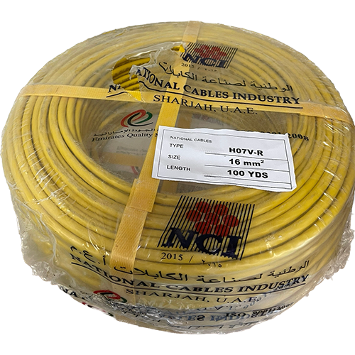 National Cables HO7V-R 16mm² Yellow 100 Yards