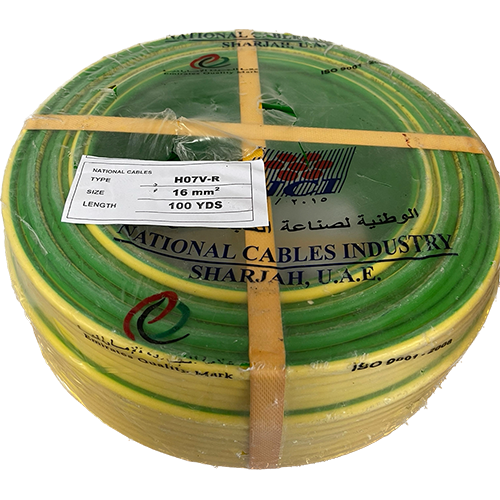 National Cables HO7V-R 16mm² Yellow Green 100 Yards