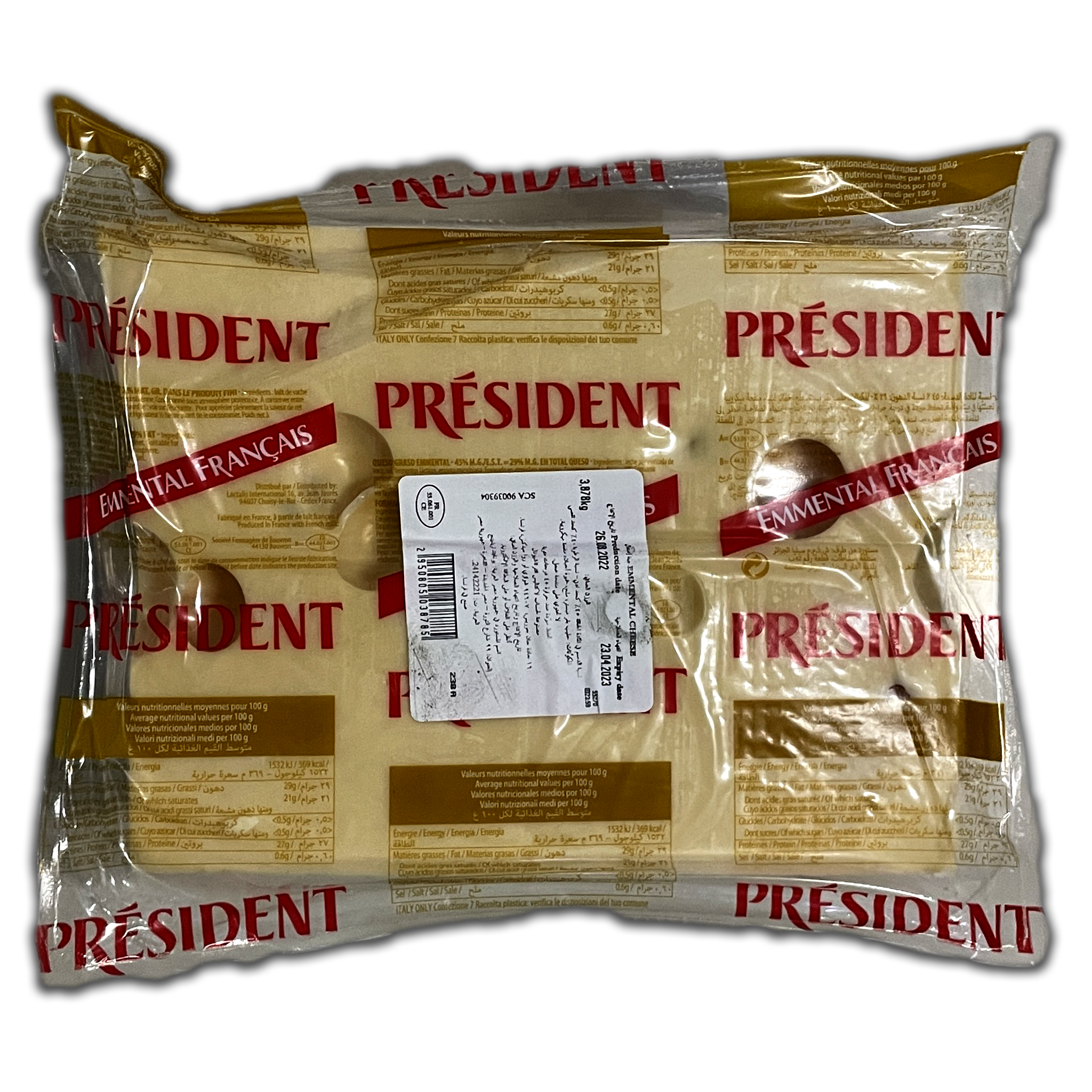 CHEESE EMMENTAL PRESIDENT 3.89KG