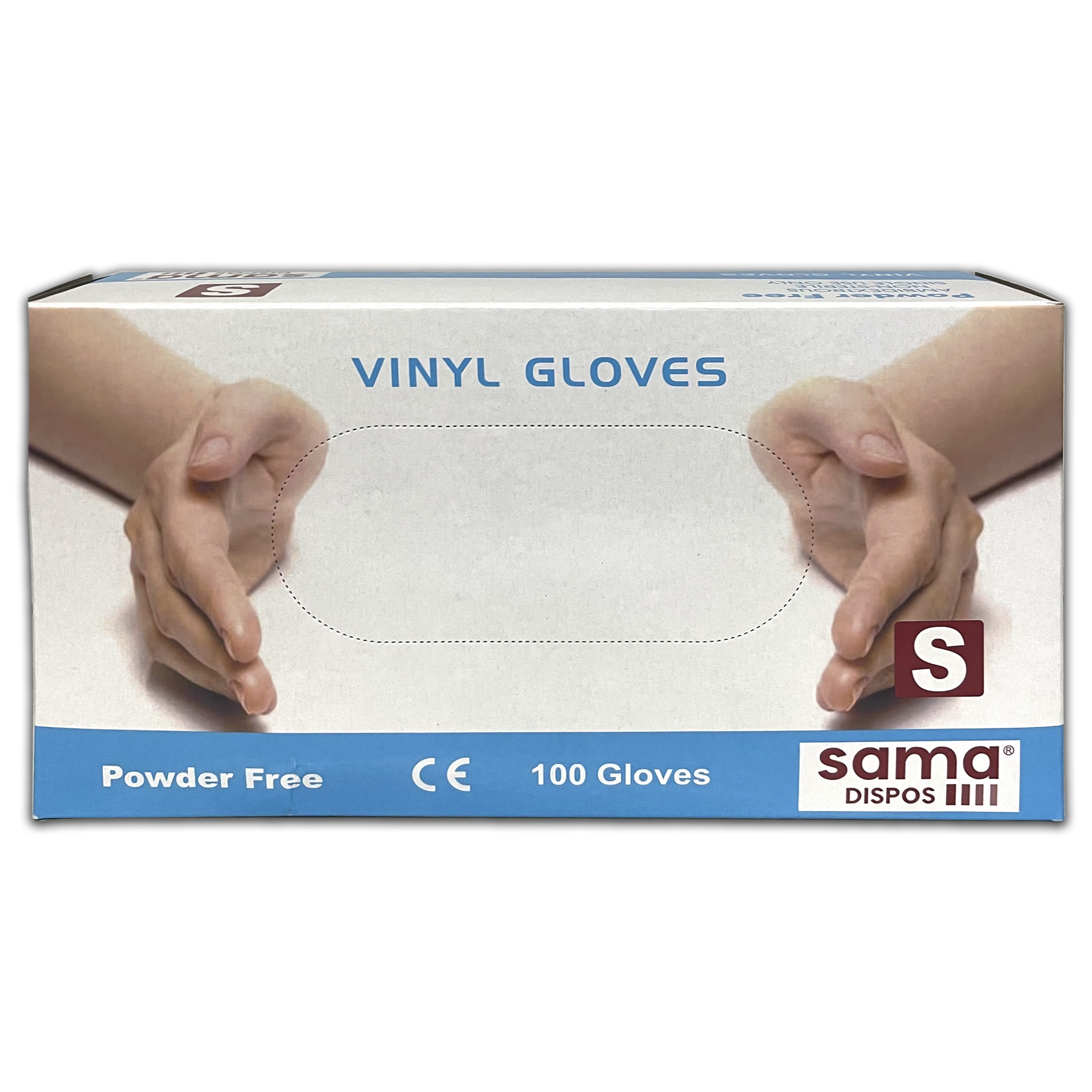 Sain Care Powder Free XL Vinyl gloves 1x100